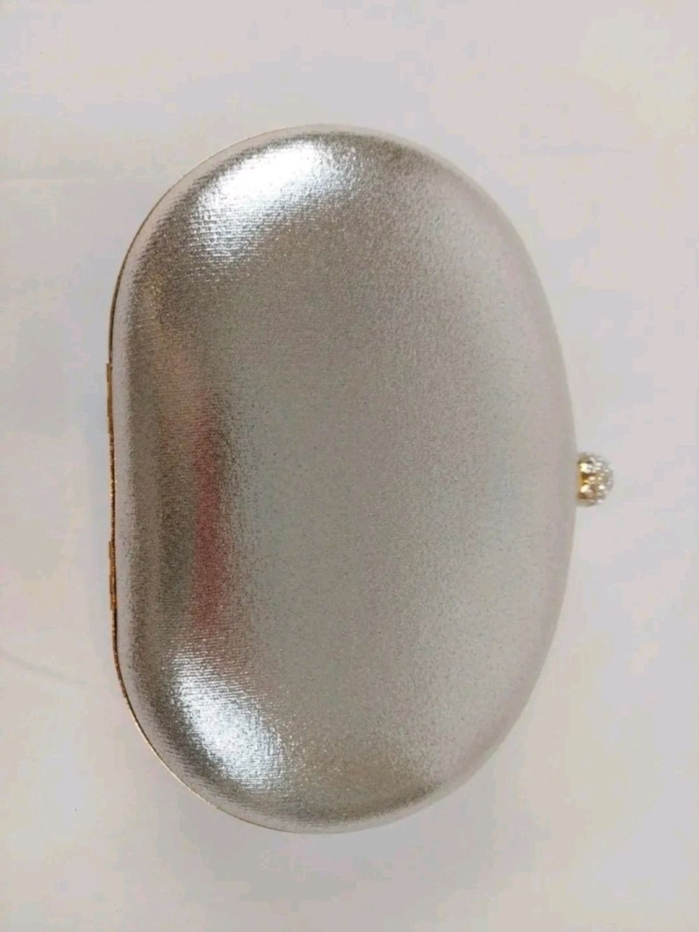 Ramla Handcrafted Sparkling Iridescent Crystal Evening Clutch - Silver - Picture 6 of 7
